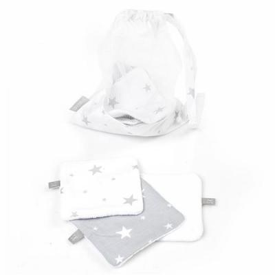SEVIRA KIDS Lingettes b&eacute;b&eacute; lavables en 100% coton 8 pi&egrave;ces- STELLA 