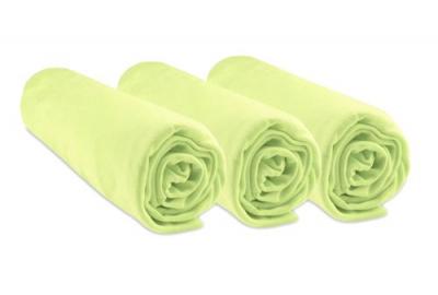  Lot de 3 draps housse bambou - 70x140 cm - anis 3700785602709