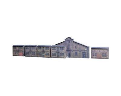 AUHAGEN Lot En Relief H0/Tt Avec 6 Fa&ccedil;ades Industrielles-