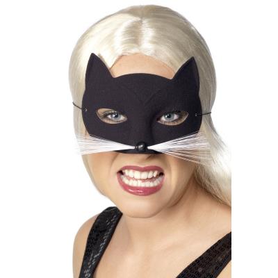 GENERIQUE Smiffys Masque de chat, noir, avec nez et moustaches