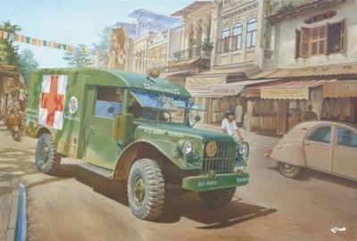  Maquette Roden Dodge M43 &frac34;ton 4x4 AmbulanceAmerican Army Field