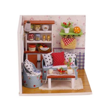 GENERIQUE Maison de poup&eacute;e en bois bricolage mod&egrave;le miniature Puzzle meubles enfants jouets - Multicolore 