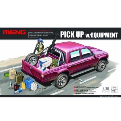 MENG Maquette  Model Dual Cab Toyota Hi-Lux Pick Up Truck avec mounted