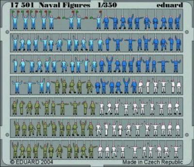 EDUARD Marine Figuren Bemalt Foto&auml;tzsatz - 1:350e -  Accessories
