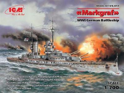  Markgraf (full Hull & Waterline) Wwi German Battleship- 1:700e - Icm