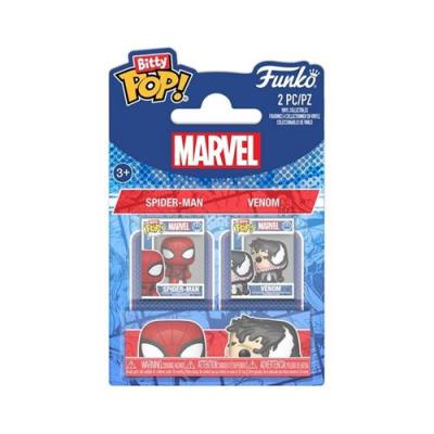 FUNKO Marvel - Pack 2 figurines Bitty POP! Spider-Man & Venom 2,5 cm 