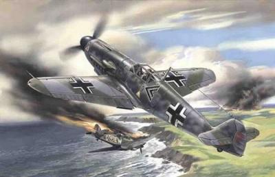  Maquette avion ICM Messerschmitt Bf 109F-2- 1/48 - Maquette d'avion