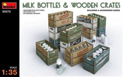 MINI ART  Bouteilles de lait et Caisses en bois- 1/35 - Accessoire