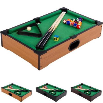 MAXSTORE Mini table de billard 51x31x10cm, bois clair + accessoires