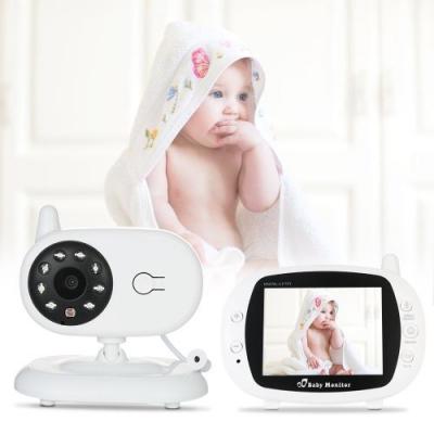 DOCOOLER Moniteur pour b&eacute;b&eacute; sans fil 2.4GHz Thermom&egrave;tre d'interphone bidirectionnel &agrave; &eacute;cran couleur de 3,5 pouces, berceuse int&eacute;gr&eacute;e CE & FCC Approved 