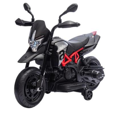 AVIZAR Moto &eacute;lectrique pour Enfant Aprilia Dorsoduro 900 6V avec Effets Sonores et Lumineux Noir