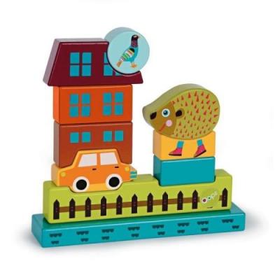 NEOTILUS Oops Wooden Magnetic Puzzle 8/11 Pieces Hedgehog Dor&eacute;