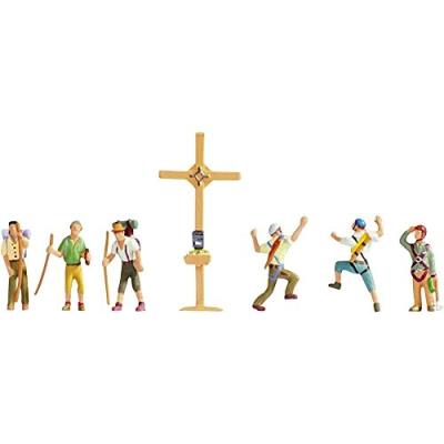 NOCH  45874 Figurines De Randonneurs + Croix Sommitale, Voie Tt-