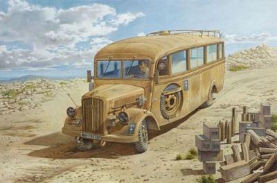  Opel Blitz 3.6-47 Omnibus Model W39 Lude Ludewig Built, Late- 1:35e -