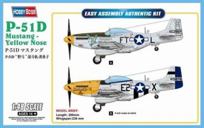 HOBBY BOSS P-51d Mustang-yellow Nose - 1:48e - 