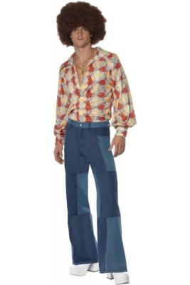SMIFFYS Pantalon Homme Patchwork - Bleu - L
