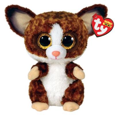 TY Peluche  Beanie Boo's Medium Binky Le Galagos Marron et Blanc