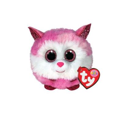 TY - Princess Pink Husky Puffies Peluches, 2007542, Multicolore