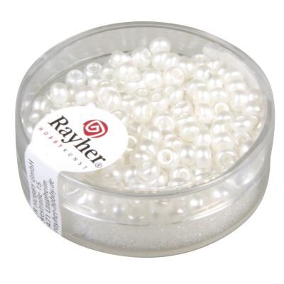 RAYHER Perle rocaille cir&eacute;e - Blanc - 2,6 mm