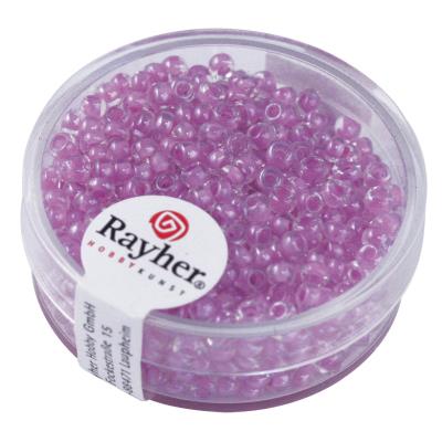 RAYHER Perle Rocaille - Lilas tendre - Arktis - Lustr&eacute;e-&Oslash;2,6mm-17 g 