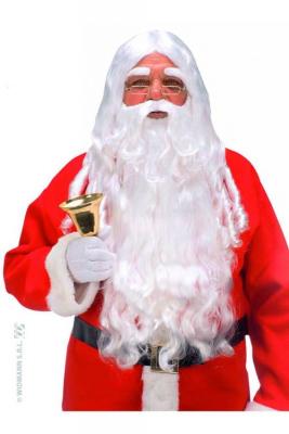 WIDMANN Perruque + barbe + moustaches et cache sourcils pere noel luxe - D&eacute;guisements et f&ecirc;tes