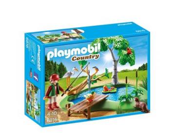 Playmobil Country 6816 Ilot avec p&ecirc;cheur et animaux