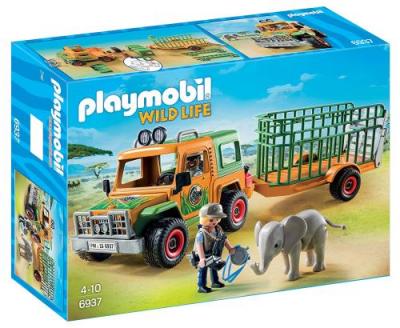 6937 V&eacute;hicule avec &eacute;l&eacute;phanteau - Playmobil