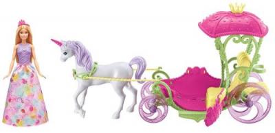 BARBIE Playset  Dreamtopia Princesse et sa cal&egrave;che