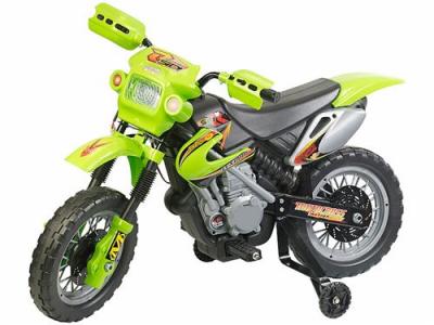 PLAYTASTIC Moto &eacute;lectrique enfant avec roues d'entra&icirc;nement, effets sonores et lumineux