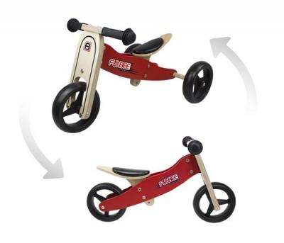 FUNBEE Porteur Evolutif 2 En 1 Bois - 3 Roues - 