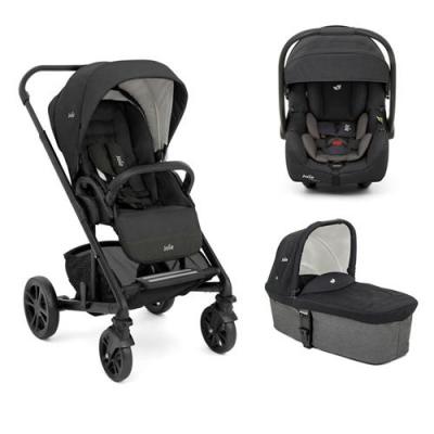  JOIE - Poussette Trio Chrome + Si&egrave;ge auto i-Gemm 3 + Nacelle Chrome Shale 
