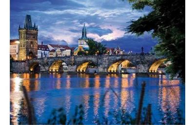 DTOYS Puzzle Paysages nocturnes - R&eacute;publique Tch&egrave;que : Prague 