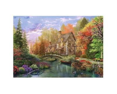 TREFL Puzzle 1500 Pi&egrave;ces : Dominic Davison : Cottage by the Lake,  