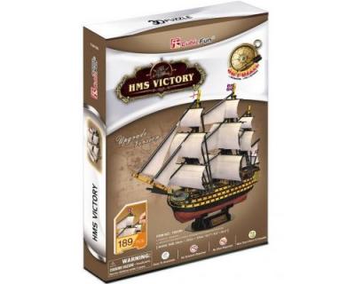 CUBIC FUN Puzzle 189 Pi&egrave;ces : Puzzle 3D - HMS Victory - Difficult&eacute; : 5/8,  