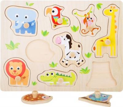 SMALL FOOT - Puzzle &agrave; Poser-Animaux du Zoo, 4763