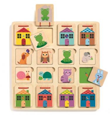 DJECO Puzzle en Bois - Puzzle Cabanimo 