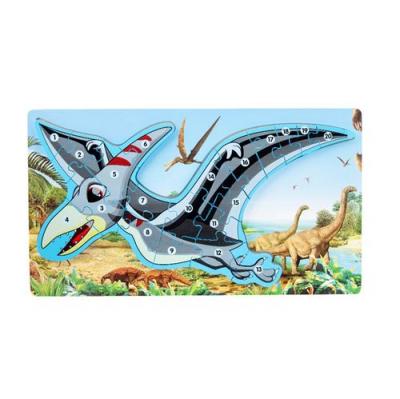  Puzzle en bois dinosaures pour enfants 02 - Multicolore 