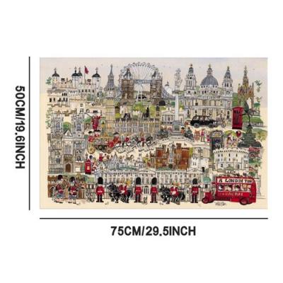GENERIQUE Puzzle en bois pour adultes 1000 pi&egrave;ces grand jeu de int&eacute;ressant bricolage jouets cadeau - Multicolore 