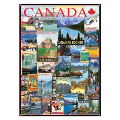 EUROGRAPHICS Puzzle  - Affiches vintage de Voyage Canada, 1000 pi&egrave;ces