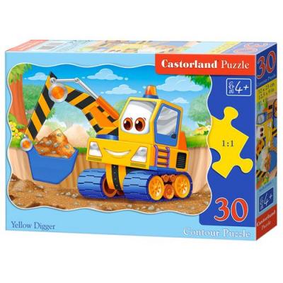 CASTORLAND  - B-03464-1 - Puzzle - Excavatrice Jaune - 30 Pi&egrave;ces