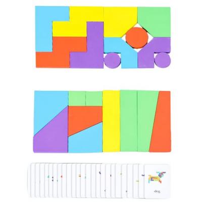 GENERIQUE Puzzle Jeu de sagesse pour enfants Jouets pour 2-4 ans &eacute;ducatif en bois - Multicolore 