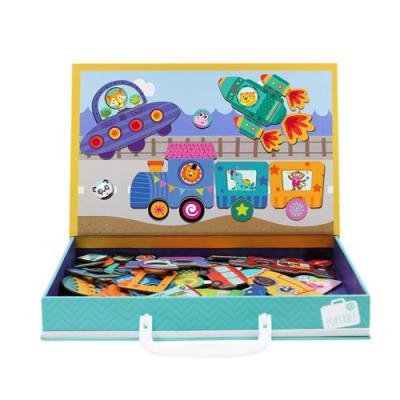 GENERIQUE Puzzle Magn&eacute;tique &Eacute;ducatif Bo&icirc;te Jouet Puzzle Magn&eacute;tique en Bois Capacit&eacute; de Formation Wj446 