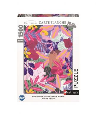 NATHAN Puzzle Bain de Nature Marie Boiseau Collection Carte Blanche 1500 pi&egrave;ces