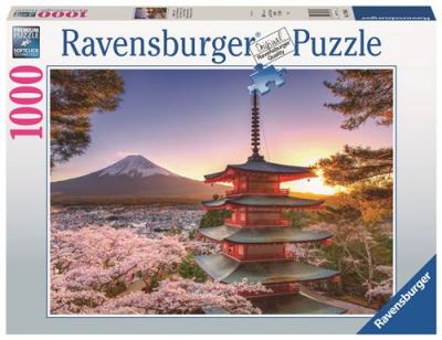 RAVENSBURGER Puzzle 1000 pi&egrave;ces  Cerisiers en fleurs du Mont Fuji