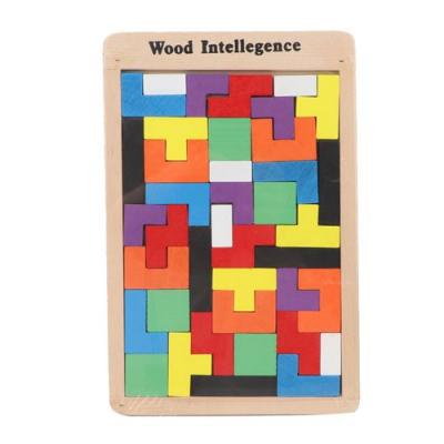GENERIQUE Puzzle Toy En bois color&eacute; enfants puzzle jouet bloc de construction jouet &eacute;ducatif 