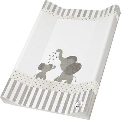 PAS DE MARQUE Rotho Babydesign Matelas &agrave; Langer &agrave; 2 Rebords, D&egrave;s la Naissance, Modern Elephants, Bella Bambina, White/Grey (Blanc/Gris), 50 x 70 cm, 200620001CG 