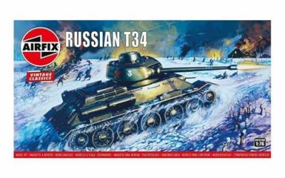 AIRFIX Maquette  D&eacute;bardeur moyen russe T-34, Vintage Classic- 1/76 - M