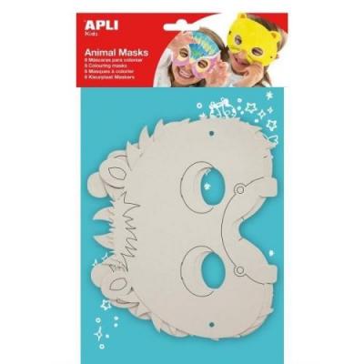 APLI AGIPA Sachet masque carton animaux 6 unit&eacute;s 13684