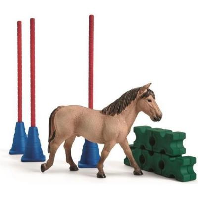 SCHLEICH  Figurine 42483 - Slalom Pour Poney - Animal De La Ferme 