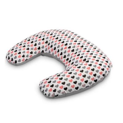  FEED Coussin d'allaitement ergonomique en coton - motifs Coeurs